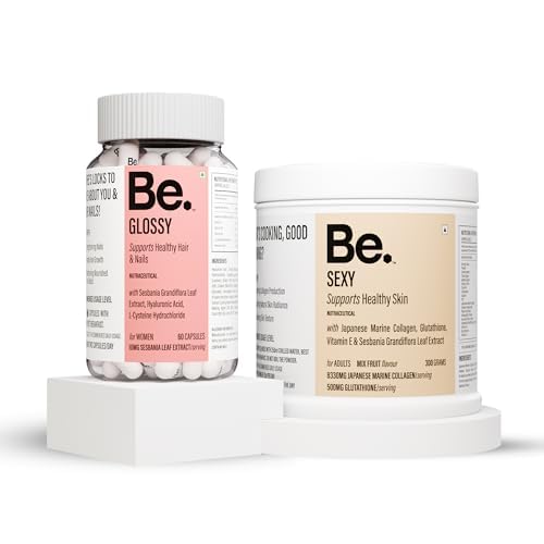 Be Wellness Fabulous Combo for Women, Collagen + Biotin, 300g + 60 Capsules