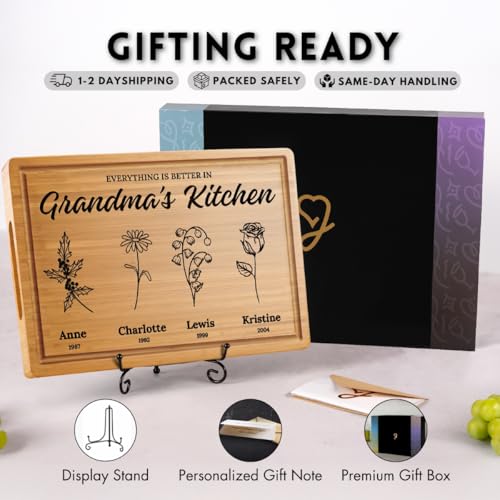 Tabla de cortar rectangular personalizada marrón de bambú miniatura 5