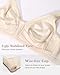 Lemorosy Women's Plus Size Full Coverage Non Padded Wireless Minimizer Bra -Comfort and Double Support (36C, Nude)