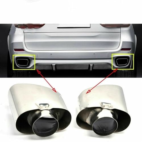 Embout d'échappement pour BMW X5 E70 double queue noir silencieux - 2