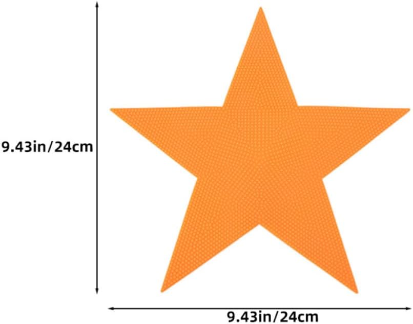 10pcs Star Shaped PVC Court Marking Equipment with Non-Slip Surface and Easy Visibility for Classroom Activity and Home Use, Sturdy Five-Point Star Floor Circle Random Color