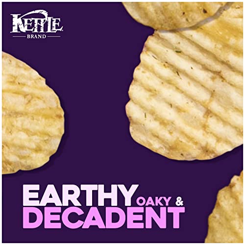 Image of Kettle Brand Potato Chips, Krinkle Cut, Truffle Oil & Sea Salt Kettle Chips, 7.5 Oz (Pack of 12)