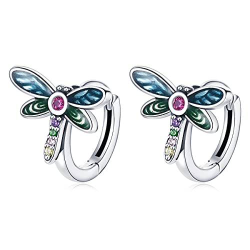 Boucles d'oreilles libellule argent 925, le cadeau rétro idéal pour un mariage féminin