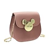 Little Girls Crossbody Purse Cute Fashion Mini Leather Shoulder Saddle Bag Toddler Handbag with Mouse Ears