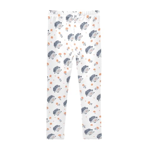 Cute Simple Hedgehog Prints Girls Leggings Soft Comfortable Athletic Leggings Dancing Pants for 4-10 Years2