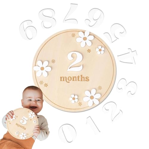 Placas mensuales para bebés, etiquetas mensuales para bebés, 10 unidades