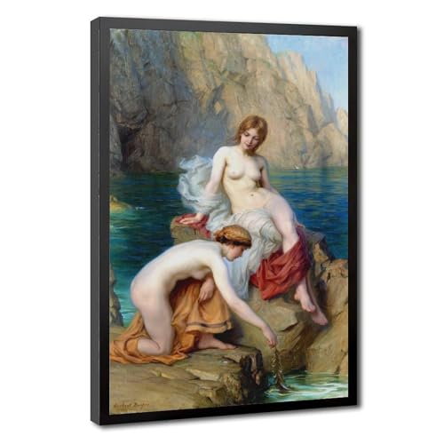 Toile Herbert James Draper Sea Waves 1886 - Tableau décoratif mural encadré 40x60 cm