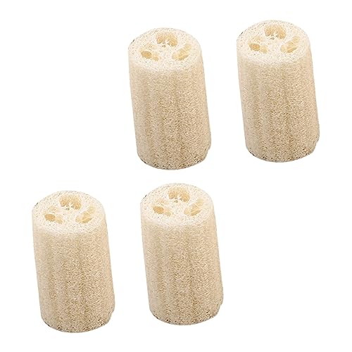 PACKOVE 4pcs Natural Loofah Bath Scrubber Exfoliating Shower Brush for Smooth Skin Gentle Body Wipe Promotes Healthy Skin