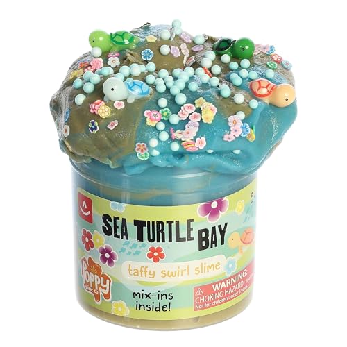 Aurora® Toys Gooey Poppy Slime Co.™ Sea Turtle Bay Slime Toy - Sensory Play for Fun Playdates - for Kids 5+ Years, Adults, and Parents - Blue 11.3 oz