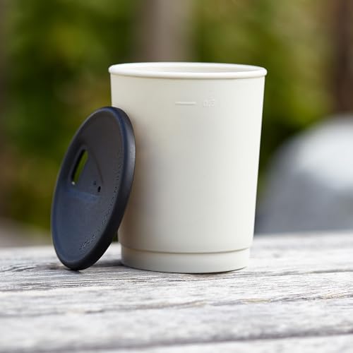 Foto von achilles Kaffeebecher 4er-Set - Coffee-to-go-Becher - spülmaschinenfeste Mehrwegbecher mit Deckel - 330ml - Becher grau - Deckel schwarz