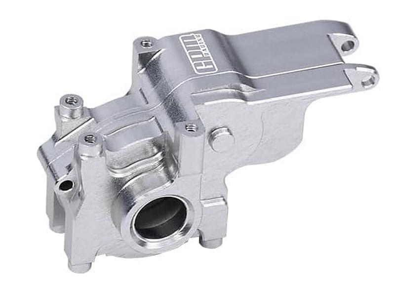 Aluminum 7075 Alloy Transmission Case for LOSI 1:24 Micro-B 2WD Buggy RTR-LOS00007 / 1:28 Micro-T 2S 2WD RTR Stadium Truck-LOS-1392 Upgrades - Silver