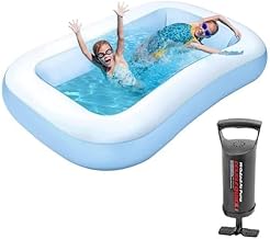 Sixfire Inflatable Pool with Electric Pump Family Full-Sized Swimming Bathtub for Kids Outdoor, Garden, Summer Party 5.5 ft Swimming Pool with Air Pump