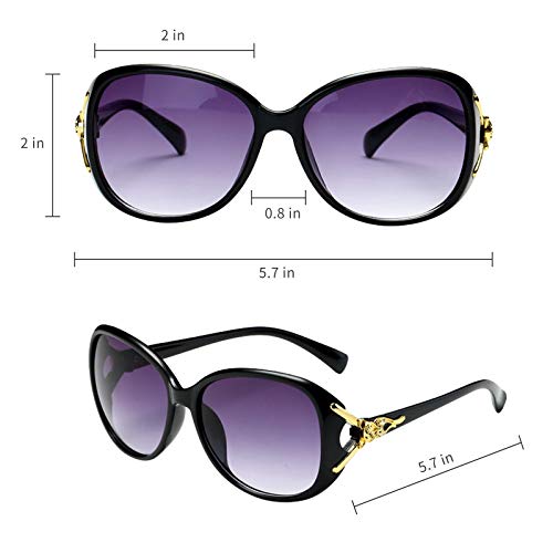 YQVIE 7 Pack Retro Fox Oversized Sunglasses for Women in Bulk Plastic Large Sunglasses Set UV400 Protection4