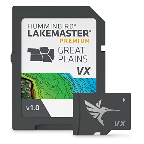 Humminbird LakeMaster Premium Great Plains V1 Map SD Card for Fish Finders