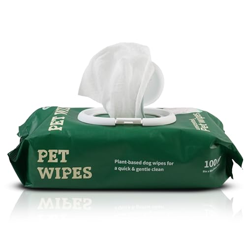 Generico Salviette per Cani 100 Pezzi Senza Alcol e Profumo, Salviette Igieniche per Zampe Pelo e Muso, Maxi Formato Resistenti, Salviette Umidificate per Cani e Gatti, Pulizia Quotidiana Delicata