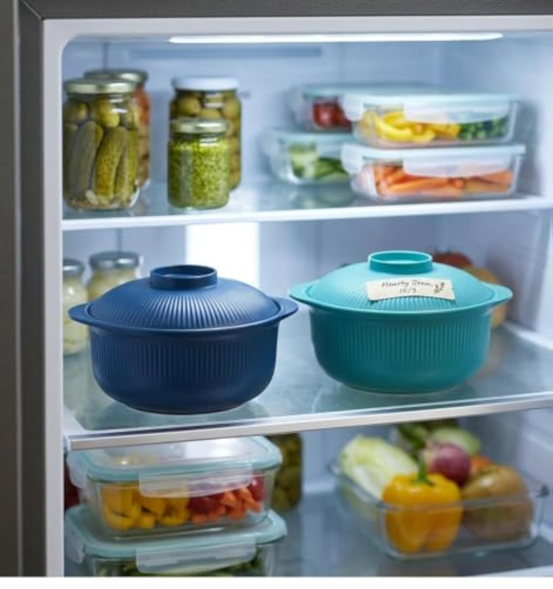3 Pcs Plastic Bowls with Lids for Kitchen Storage