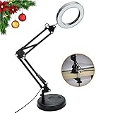 DLLT Dimmable Swing Arm Desk Lamp with Clamp, 68 LED Flexible Architect Work Lamp, 3 Colors 10...