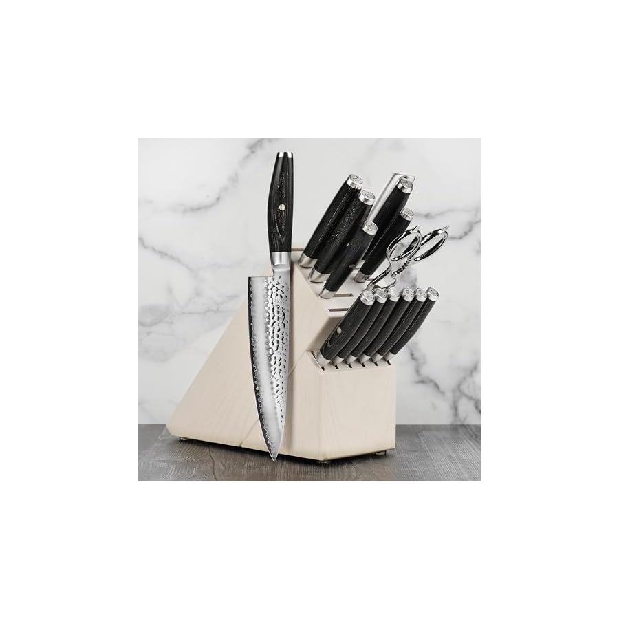 Yaxell-Ketu-SG2-Knife-Set-Made-in-Japan-15-Piece-Gray-Ash-Block Yaxell Ketu SG2 Knife Set - Made in Japan - 15 Piece (Gray Ash Block)