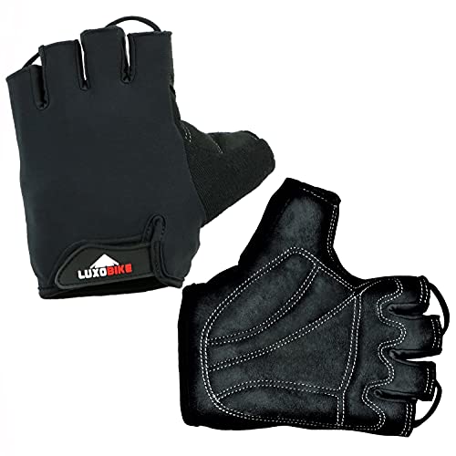 Cycling Gloves (Pure Black - Half Finger, Medium) Cycling Gloves (Pure Black - Half Finger, Medium)