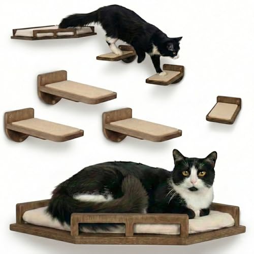INICIO Cat Wall Shelves - Safe and Sturdy Cat Wall...
