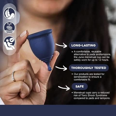 June Menstrual Cup – Reusable Firm Silicone Period Cup for Comfortable, Leak-Proof Protection – Eco-Friendly Alternative to Pads and Tampons - Image 7
