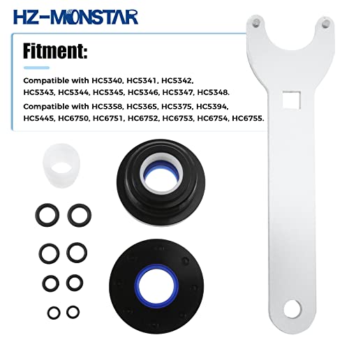 Image of HC5345 Seal Kit Compatible with SeaStar Hydraulic Steering Cylinder Seal Kit with Pin Wrench, Front Mount Hydraulic Steering Cylinders Seal Replace HC5340 HC5341 HC5342 HC5343 HC5344 HC5345