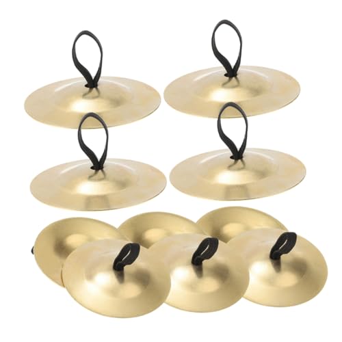 NULYLU 10pcs Finger Cymbals Small Musical Instruments for Adults Hand Percussion Band