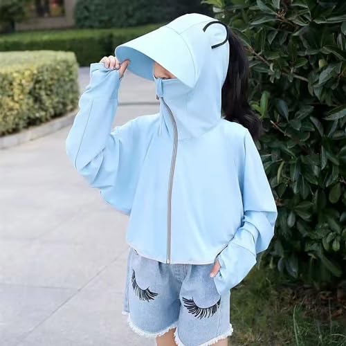Sun Pr𝗼tection Hoodie Jacket for Boy Girl Running Hiking Jacket Outwear U𝐏F 50+ Long Sleeve 𝐂ooling T-Shirt3