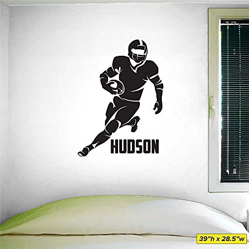 Custom Boys Name Football Running Back -0284- Personalized Boys Football Wall Decal - Football Theme Wall Decal - Sports Decal - Gridiron - Image 6
