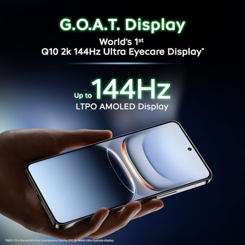 Image of iQOO 13 5G (Ace Green, 12GB RAM, 256GB Storage) | Snapdragon 8 Elite Mobile Platform | World's First Q10 2K 144Hz Ultra EyeCare Display | Supercomputing chip Q2