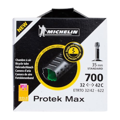 Michelin Protek Max A3 Auto, 35mm 700 x 32/42 - 622 Chambre à Air, Noir