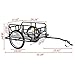 LWWJJ Bike Cargo Trailer. Foldable Bicycle Cart Wagon Trailer w/Hitch, 110lbs Max Load Steel Frame Heavy Duty Bicycle Cargo Wagon Trailer for Carrying Stuff Luggage Plants Tools, Black