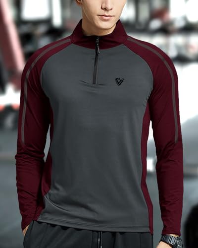 Image of Noble Monk Men's Active wear Regular Fit T Shirt |Full Sleeves |Casual T-Shirt for Men