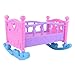 su-xuri Poupée Berceau à Bascule - Filles Plastiques Éducation Préscolaire Maison de Jeu Baby Doll Poussette Panier Jouet | Convient aux poupées jusqu'à 35 cm/13,7 Pouces, Cadeau pour Les Tout-Petits