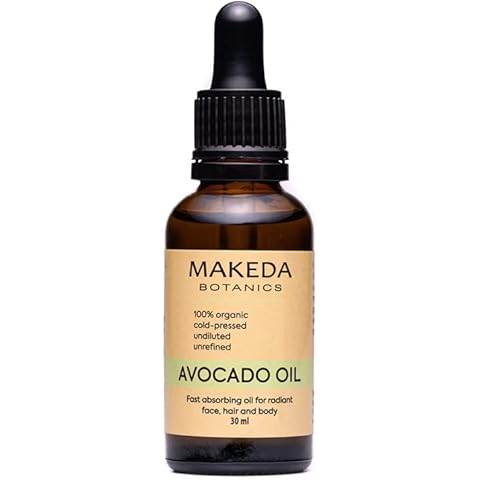 MAKEDA Botanics Avocado Carrier Oil, Cold Pressed, 100% Pure Oil for Face, Skin, Hair and Nails, Promotes Collagen Synthesis, Natural Sunscreen, Anti-Inflammatory Oil 30 ml Cover