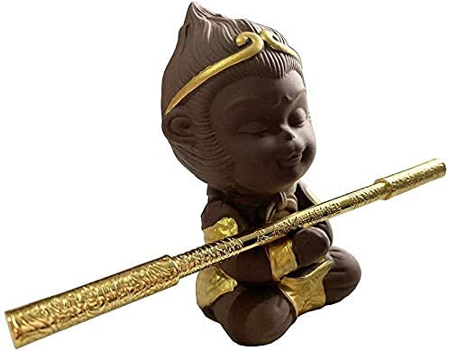 Ceramics Monkey King Figurine Sun Wukong Statue Traditional Chinese Purple Clay Kung Fu Tea Set Pet Home Decor Car Decoration Tea Pet