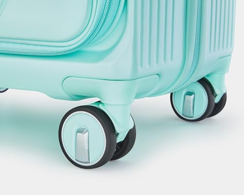 3 Piece Luggage Set with Expandable Carry On, 100% Lightweight Polycarbonate, Mint Green3
