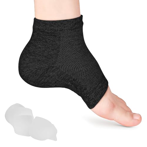 Image of Linkidea Height Max Socks, Half Height Increase Insoles Socks 1.8 Inch, Invisible Shoe Lift Heel Pads for Men & Women 1 Pair (4.5cm, Black), LI8771
