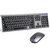 [DOUBLE CONNECTIVITÉ ULTRA-FLUIDE] Profitez d’une connexion stable et rapide avec ce Pack clavier souris sans fil à double Connexion : Bluetooth 5.0 et 2.4GHz. Connectez deux appareils simultanément et passez de l’un à l’autre sans latence. Ce clavier sans fil et sa souris offre une compatibilité totale avec Windows et Android pour une expérience fluide, idéale pour le télétravail ou le bureau.