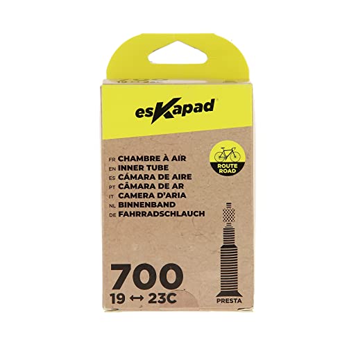 esKapad Road Bike Inner Tube, 700 x 19/23C Presta Valve Unisex-Adult, Black, 700 x 48-23 mm - Image 2