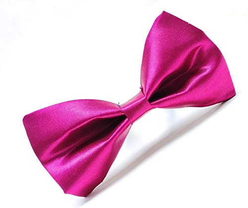 Image of JAGMOOLYA Products The Perfect Classic Satin Pre-Tied Bow Tie Formal Solid Tuxedo Bowtie Adjustable Length Many Colors and Styles Bow for Adults and Children