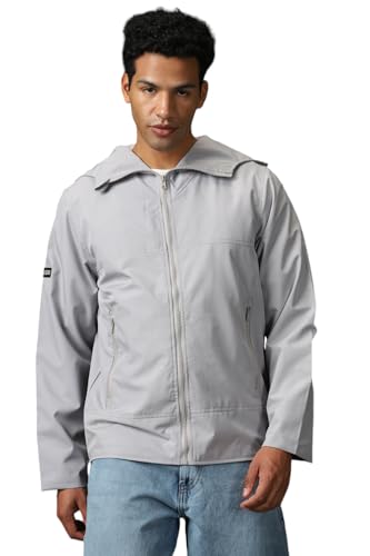 Image of High Star Men Printed Polyster Relaxed Fit Hood Long Sleeve Jackets