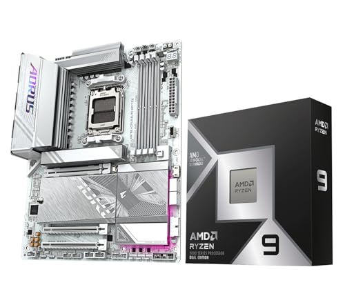 Image of MICRO CENTER CPU Motherboard Combo-AMD Ryzen 9 9950X3D2 Dual Edition CPU Processor with X870E AORUS Elite WIFI7 ICE AM5 Motherboard