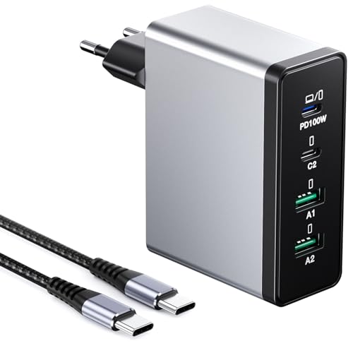 Cargador USB C 140W GaN de pared para solucionar la falta de enchufes de tu MacBook y Samsung
