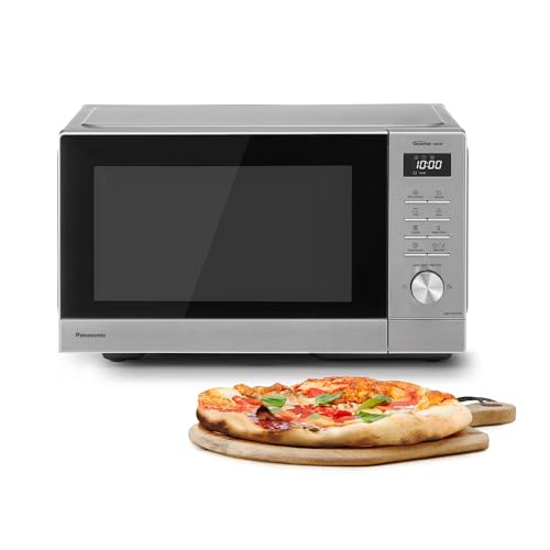 Panasonic NN-GD37QSBPQ 29L Parrilla Microondas, 1000W, Descongelación Automática, Cocción Combinada, Temporizador, Plata e Inoxidable