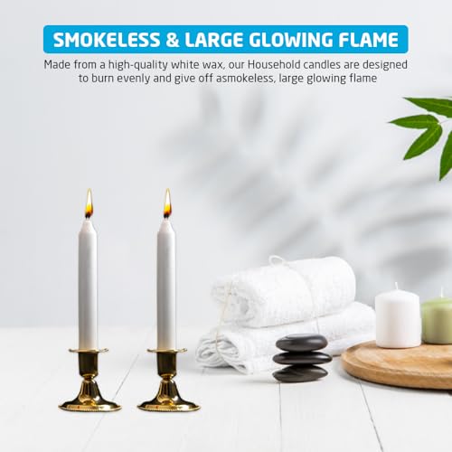 1ABOVE Pack of 5 | Household Candles | Unscented - 5 Hour Burn Time | Premium White Wax (1) - Image 4