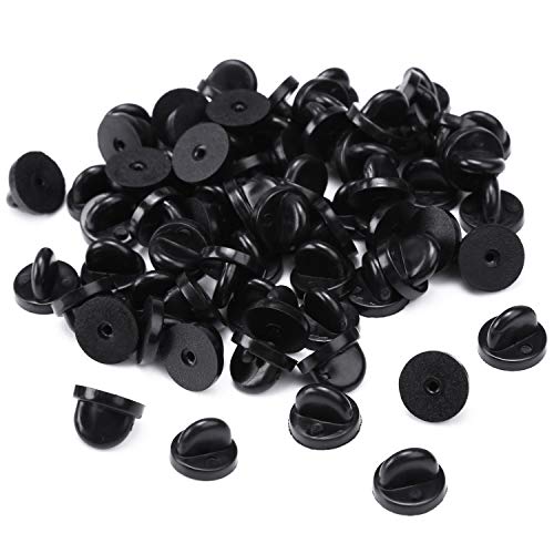 300 Pieces PVC Butterfly Clutch Rubber Pin Backs