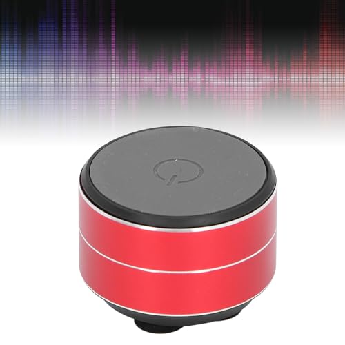 Image of Bone Conduction Speaker, Portable Cordless Bluetooth Speaker Stereo Music Player with Suction Cup Base, Support Dual Speaker Pairing Connection (Red)