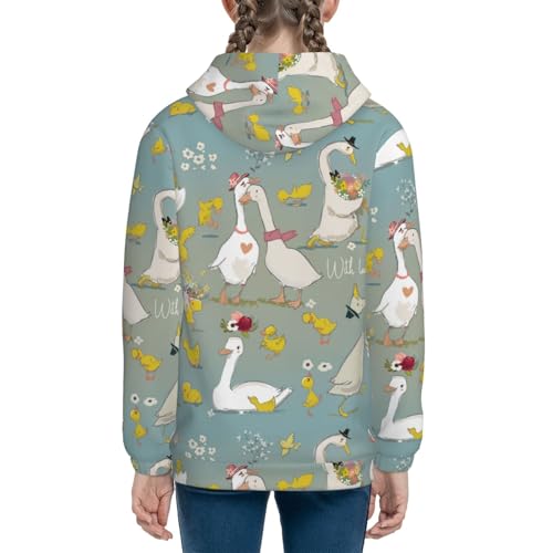 Cute Farm Birds Kids Pullover Hoodies Boys Sweatshirts Girls Athletic Clothes with Pocket4