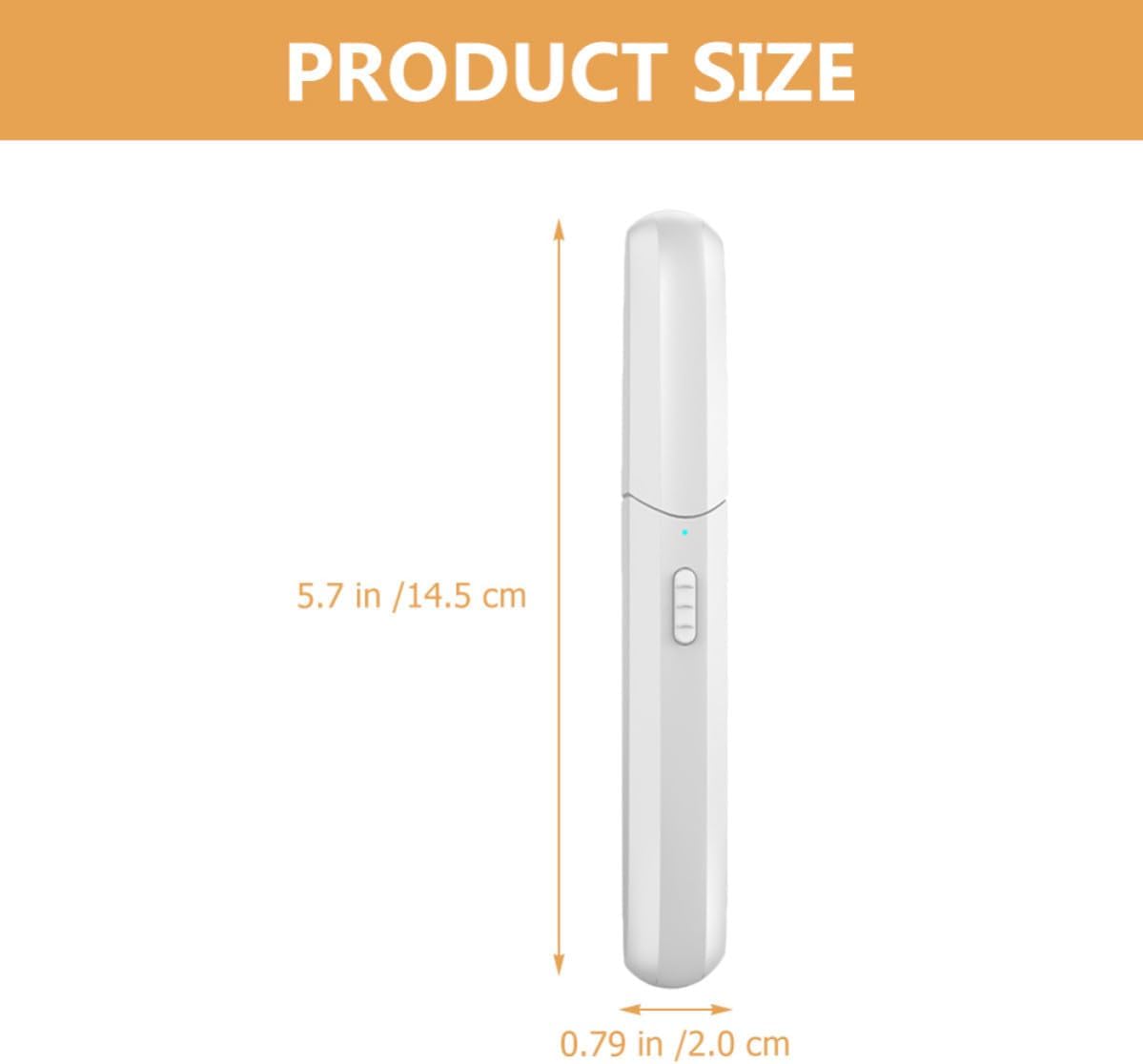 USB Electric Eyebrow Razor for Women and Men, White Abs Trimmer